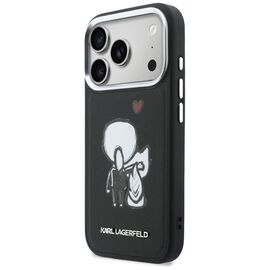 Karl Lagerfeld Karl &amp; Choupette Back Logo MagSafe Case for iPhone 17 Pro - Black