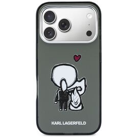 Karl Lagerfeld Karl &amp; Choupette Back MagSafe Case for iPhone 17 Pro - Black