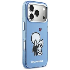 Karl Lagerfeld Karl &amp; Choupette Back MagSafe Case for iPhone 17 Pro - Blue