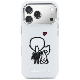 Karl Lagerfeld Karl &amp; Choupette Back MagSafe Case for iPhone 17 Pro - Clear