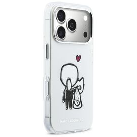 Karl Lagerfeld Karl &amp; Choupette Back MagSafe Case for iPhone 17 Pro Max - Clear