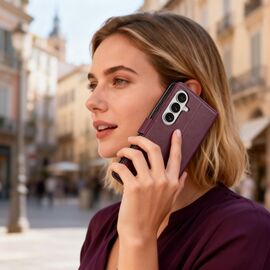 Tech-Protect Wallet Case for Samsung Galaxy S26 - Burgundy | Techbox