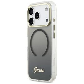 Guess IML Gradient Script Metal MagSafe Case for iPhone 17 Pro - Black