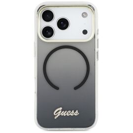 Guess IML Gradient Script Metal MagSafe Case for iPhone 17 Pro - Black