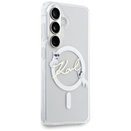 Karl Lagerfeld IML KC Script MagSafe Case for Samsung Galaxy S26 - Transparent