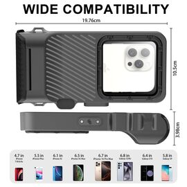 Tech-Protect IPX8 Pro Waterproof Phone Case - Gray and Black
