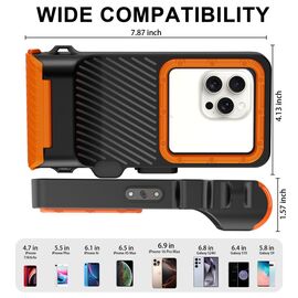 Tech-Protect IPX8 Pro Waterproof Phone Case - Orange and Black