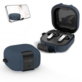 Tech-Protect Slim Hook Case for Samsung Galaxy Buds 4 / 4 Pro - Navy Blue