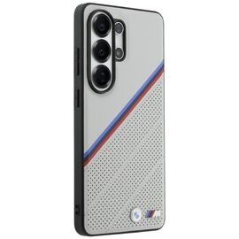 BMW Tricolor Metal Logo MagSafe Case for Samsung Galaxy S26 Ultra - Gray