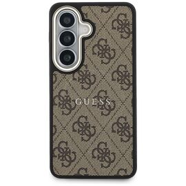 Etui Guess 4G Embossed Ring MagSafe na Samsung Galaxy S26 - brązowe