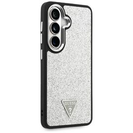 Etui Guess Fixed Glitter Triangle MagSafe na Samsung Galaxy S26 - srebrne