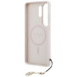 Guess 4G Classic Logo Charm MagSafe Case for Samsung Galaxy S26 Ultra - Pink
