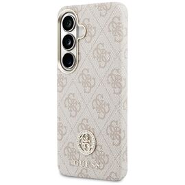 Guess 4G Rhinestone Round Logo MagSafe Case for Samsung Galaxy S26 - Pink