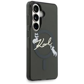 Karl Lagerfeld IML KC Script MagSafe Case for Samsung Galaxy S26 - Black