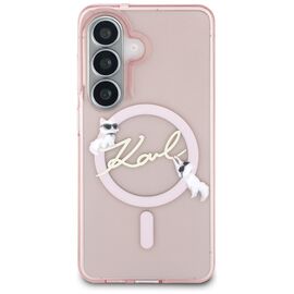 Karl Lagerfeld IML KC Script MagSafe Case for Samsung Galaxy S26 - Pink