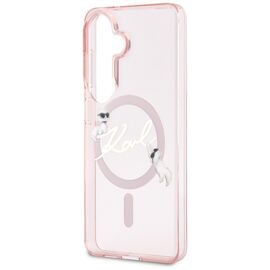 Karl Lagerfeld IML KC Script MagSafe Case for Samsung Galaxy S26 - Pink