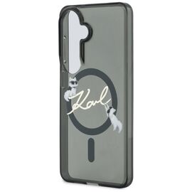 Karl Lagerfeld IML KC Script MagSafe Case for Samsung Galaxy S26 Plus - Black