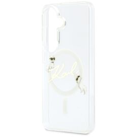 Karl Lagerfeld IML KC Script MagSafe Case for Samsung Galaxy S26 Plus - Transparent