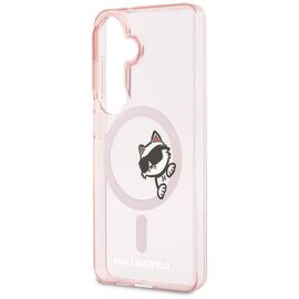 Karl Lagerfeld IML Peekaboo Choupette MagSafe Case for Samsung Galaxy S26 - Pink