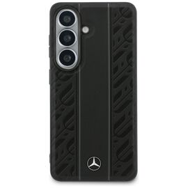 Mercedes Laurel Leaves Vertical Stripes MagSafe Case for Samsung Galaxy S26 - Black