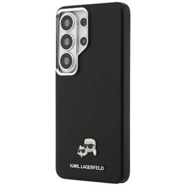 Etui Karl Lagerfeld Saffiano KC Metal    Logo MagSafe do Samsung Galaxy S26 Ultra czarny