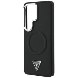 Guess Embossed Ring Triangle Logo MagSafe Case for Samsung Galaxy S26 Ultra - Black
