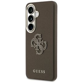 Guess Grained Big 4G Metal Logo Case for Samsung Galaxy S26 - Brown