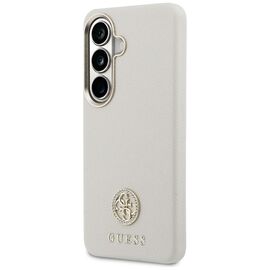 Guess Rhinestone Round Logo MagSafe Case for Samsung Galaxy S26 - Beige