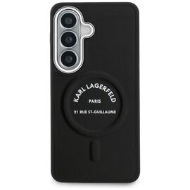 Karl Lagerfeld Embossed Ring RSG Logo MagSafe Case for Samsung Galaxy S26 - Black