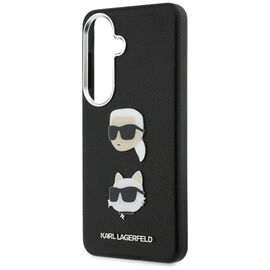 Karl Lagerfeld Saffiano Double Heads Metal Case for Samsung Galaxy S26+ - Black