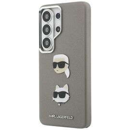 Karl Lagerfeld Saffiano Double Heads Metal case for Samsung Galaxy S26 Ultra - silver