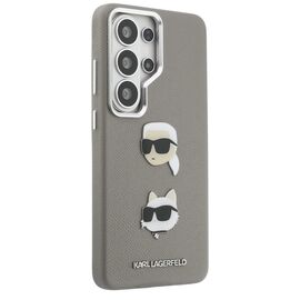 Karl Lagerfeld Saffiano Double Heads Metal case for Samsung Galaxy S26 Ultra - silver