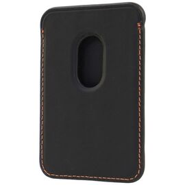 Lamborghini Urus D8 Genuine Leather MagSafe Magnetic Phone Wallet - Black and Red