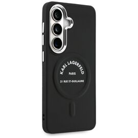 Karl Lagerfeld Embossed Ring RSG Logo MagSafe Case for Samsung Galaxy S26+ - Black