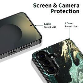 Tech-Protect Lamano MagSafe Case for Samsung Galaxy A57 5G - Black and Green