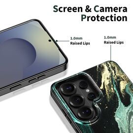 Tech-Protect Lamano MagSafe Case for Samsung Galaxy S26 Ultra - Black and Green