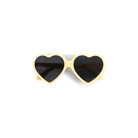 Filibabba - Kids Sunglasses – Heart – Recycled Plastic - Sunlight - Yellow - 1-3 Years / Toys