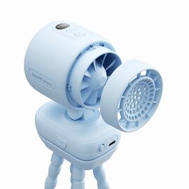 Jisulife Stroller Fan 4 5000mAh Mini Fan for Stroller with Metal Clip - Blue - Fan Coolers - Cooling & Heating - Techbox