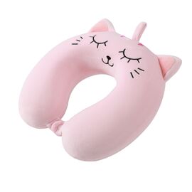iTotal - Neck Pillow - Pink Cat - 33 × 30 × 10 cm / Toys