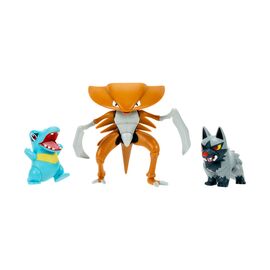 Pokémon - Battle Figure 3 PK Poochyena, Totodile & Kabu (PKW4554) / Toys