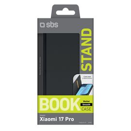 SBS Wallet Smooth Case for Xiaomi 17 Pro with Flip - Black - Uncategorized Cases (2) - Cases - Techbox