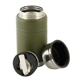 M-Tac UN-R02-750A Food thermos with foldable stainless steel spoon, 750 ml, olive green | Techbox
