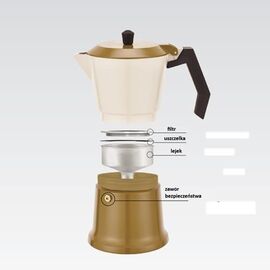 Aluminium moka pot MR-1657-3-BEIGE MAESTRO | Techbox