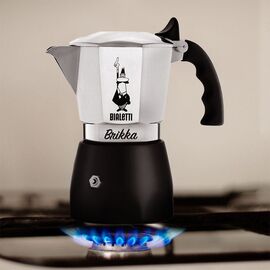 Bialetti Brikka Moka pot 0.17 L Black, Stainless steel - Coffee Machines - Coffee & Beverages - Techbox