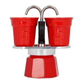 Bialetti Mini Express coffee machine red 2tz + 2 cups - Coffee Machines - Coffee & Beverages - Techbox