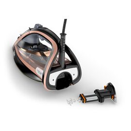 Tefal Ultimate Pure FV9845 iron Dry & Steam iron Durilium Autoclean soleplate 3200 W Black, Copper | Techbox