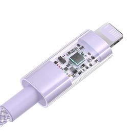 Baseus Gem USB to IP 2.4A fast charging cable 1 m Purple - Cables & Adapters - Cables & Accessories - Techbox