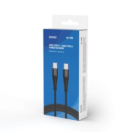 Savio CL-159 USB cable 1 m USB 2.0 USB C - USB C Black | Techbox