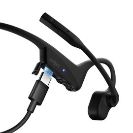 SHOKZ OpenComm2 UC 2025 Upgrade Wireless Bluetooth Bone Conduction Videoconferencing Headset with USB-C Charging Port and USB-C adapter | 16 Hr Talk Time, 29m Wireless Range, 1 Hr Charge Time | Includes Noise Cancelling Boom Mic and Dongle, Black - Bluetooth - Headsets - Techbox