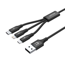 UNITEK C14049BK USB cable 1.2 m USB 2.0 USB C Micro-USB B/Lightning Black | Techbox